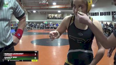 120 lbs Semifinal - Kandice Spry, Tri-Valley vs Morgan Leonhardt, Gibsonburg