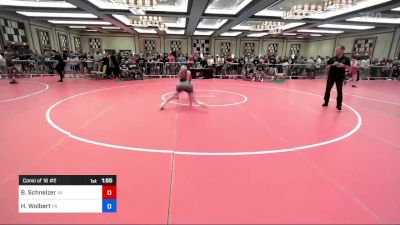 106 lbs Consi Of 16 #2 - Bryce Schnelzer, Va vs Hudson Wolbert, Pa