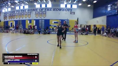 97 lbs Quarterfinal - Katherine Brooks, Tarpon Springs vs Miabella Lopez, SOWA