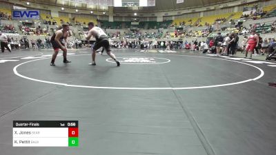 285 lbs Quarterfinal - Xain Jones, Searcy Youth Wrestling vs Kyler Pettit, Bauxite Mini Miners Wrestling