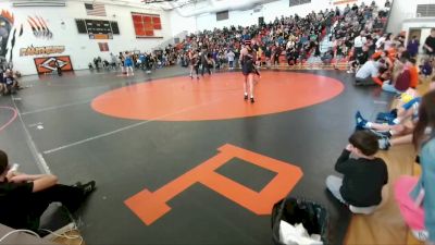 102-108 lbs Cons. Semi - Dayton Basse, Thermopolis Middle School vs Marcella Flannery, Worland Middle School