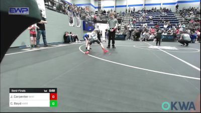 52 lbs Semifinal - John Carpenter, Best Trained vs Caleb Boyd, Harrah Little League Wrestling