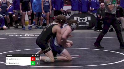 133 lbs Semifinal - Cael McIntyre, Bethlehem Catholic vs Luke Simcox, Central Mountain