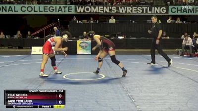136 lbs Semifinal - Yele Aycock, North Central (IL) vs Jade Trolland, Simon Fraser University