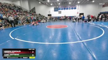 132 lbs Semifinal - Andrew Gonzales, Cheyenne Central vs Casey Matthews, Newcastle