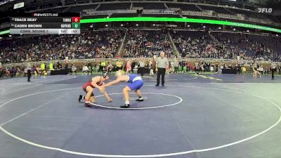 D3-144 lbs Cons. Round 3 - Caden Brown, Hopkins vs Trace Reay, Tawas Area HS