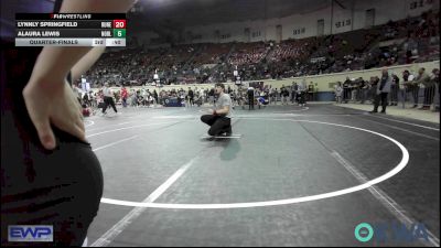 70 lbs Quarterfinal - Bexley Leisinger, Choctaw Ironman Youth Wrestling vs Aliyah Golden, Wyandotte Youth Wrestling