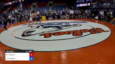 120 lbs Cons 32 #1 - Nikos Filipos, PA vs Dustin John Snider, CO