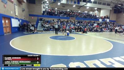 115lbs Champ. Round 1 - Luisa Ojendiz Hernandez, Spanaway Lake (Girls) vs Claire Johnson, Fife (Girls)