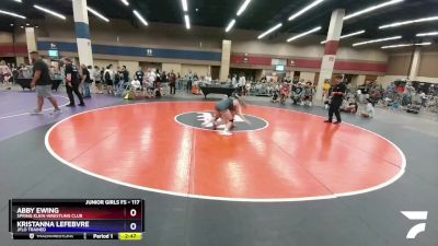 117 lbs Cons. Round 3 - Abby Ewing, Spring Klein Wrestling Club vs Kristanna LeFebvre, Jflo Trained