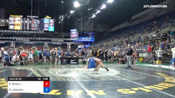 126 lbs Cons 32 #2 - Kaden Keiser, South Dakota vs Nikolas Jimenez, Illinois