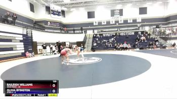 130 lbs Round 1 (4 Team) - Baileigh Williams, Gold Rush vs Olivia Byington, Utah 2