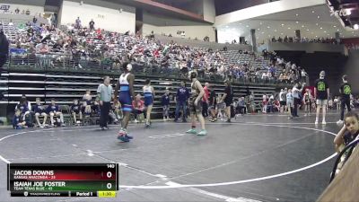 140 lbs Round 4 (6 Team) - Isaiah Joe Foster, Team Texas Blue vs Jacob Downs, Kansas Anaconda