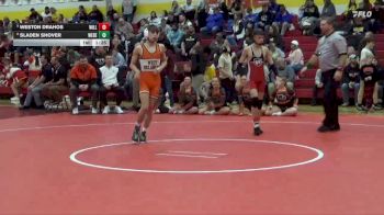 106 lbs 5th Place Match - Sladen Shover, West Delaware, Manchester vs Weston Drahos, Williamsburg