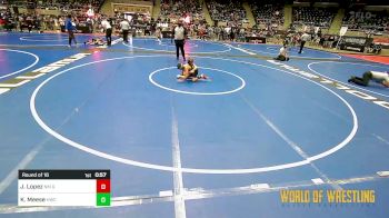 58 lbs Round Of 16 - Jace Lopez, NM Gold vs Kyler Meese, Hawks WC Lincoln