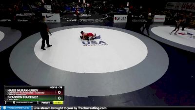 78 lbs Cons. Round 2 - Brandon Martinez, California vs Haris Nurakhunov, Community Youth Center - Concord Campus Wrestling