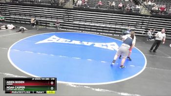 218 lbs Cons. Round 4 - Noah Casper, Layton High School vs Aiden Boden, Weber