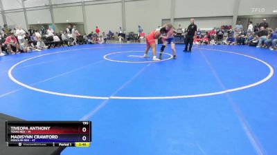 190 lbs Round 3 (8 Team) - Tiveopa Anthony, Texas Red vs Madisynn Crawford, Missouri Red