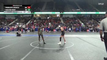 90 lbs Champ. Round 1 - JazLynn West, RSA Red Storm vs Penelope Orosco, Ulysses Wrestling Club