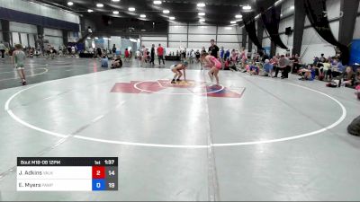 46 kg 7th Place - Jocelyn Adkins, Valkyrie Girls WC vs Ellie Myers, PA West Pink