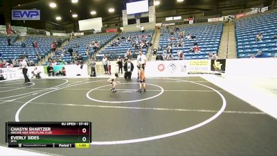 37-40 lbs Quarterfinal - Everly Sides, WTC vs Chasyn Shartzer, Abilene Kids Wrestling Club