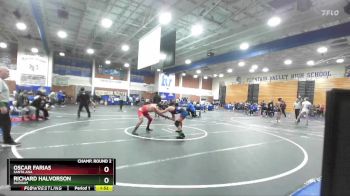 157 lbs Champ. Round 2 - Oscar Farias, Santa Ana vs Richard Halvorson, Durham