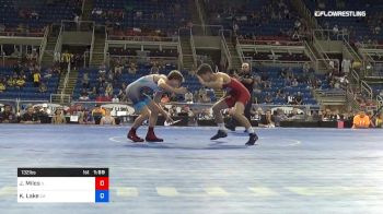 132 lbs Cons 8 #2 - Jack Milos, Illinois vs Kyler Lake, California
