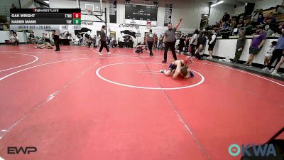 75 lbs Rr Rnd 1 - Oak Wright, Team Tulsa Wrestling Club vs Kaden Mann, Tiger Trained Wrestling