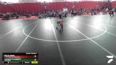 63 lbs Champ. Round 1 - Felix Swim, X-Factor Elite Wrestling vs Patrick Flaherty, Wisconsin