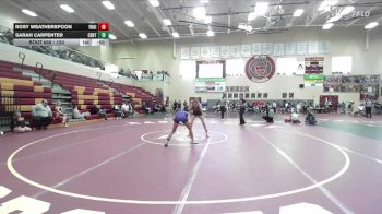 120 lbs Cons. Round 7 - Rosy Weatherspoon, Fruitland vs Sarah Carpenter, Century