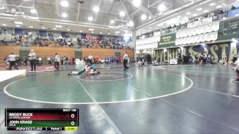132 lbs Champ. Round 2 - Brody Buck, La Costa Canyon vs John Krage, Helix