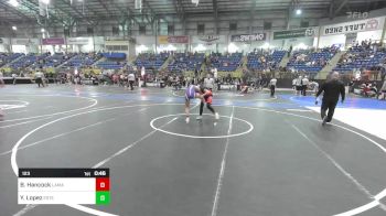 123 lbs Consi Of 16 #2 - Braelynn Hancock, Lamar Middle School vs Yazmin Lopez, Estes Park