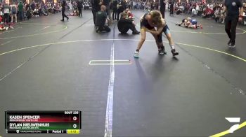 85 lbs Quarterfinal - Kasen Spencer, Roscommon Youth WC vs Dylan Nieuwenhuis, Michigan Grappler RTC