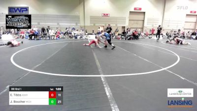 111 lbs Rr Rnd 1 - Elijah Tibbs, Askren Wrestling Academy - (B) vs Jaxson Boucher, Michigan Premier WC - (A)