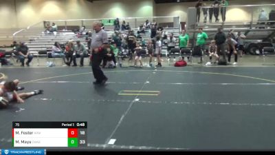 75 lbs Round 4 (6 Team) - Max Foster, ARES White vs Miles Mays, Contenders WA Green