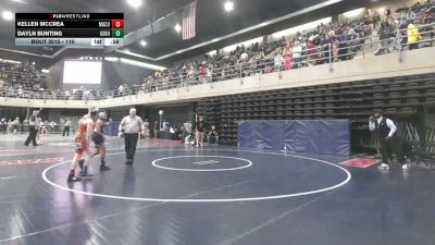 110 lbs Round Of 16 - Kellen McCrea, Macungie vs Dayln Bunting, Asbury Park