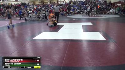 120 lbs Round 3 - Thomas Winborn, Prairie, Cedar Rapids vs Timothy Sytsma, Carlisle