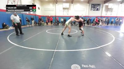 Boys 165 lbs Cons. Round 1 - Julian Lee, Burlingame Boys vs Martin Hernandez, Andrew Hill Boys