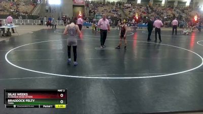 90 lbs Cons. Round 3 - Silas Weeks, Plainview River Otters vs Braddock Felty, TNWA