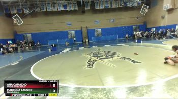 105lbs Champ. Round 2 - Makenna Lausier, Blaine (Girls) vs Ana Camacho, Mount Baker (Girls)