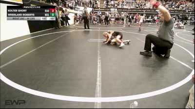 49 lbs Semifinal - Kolter Short, Blackwell Wrestling Club vs Wrenland Roberts, Wesley Wrestling Club