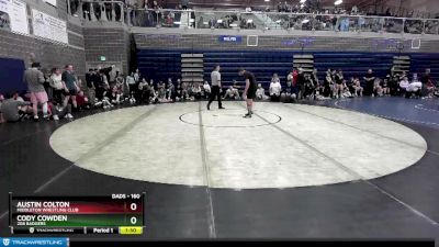 160 lbs Round 2 - Austin Colton, Middleton Wrestling Club vs Cody Cowden, 208 Badgers