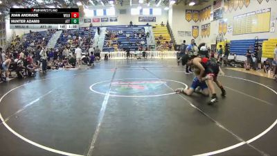 150 lbs Semis & Wb (16 Team) - Juan Andrade, Wellington Blue vs Hunter Adams, Attack WC