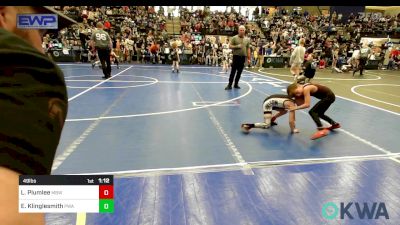 49 lbs Semifinal - Lane Plumlee, Mustang Bronco Wrestling Club vs Easton Klinglesmith, Perry Wrestling Academy