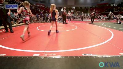 58 lbs Rr Rnd 3 - Lilah Snyder, Team Tulsa Wrestling Club vs Nevalee Petty, Skiatook Youth Wrestling