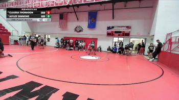 HS 155 lbs 3rd Place Match - Claudia Thomason, SHAWNEE vs Jaylee Simmons, HARRAH