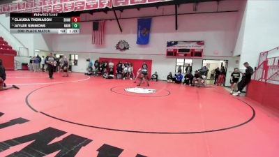 HS 155 lbs 3rd Place Match - Claudia Thomason, SHAWNEE vs Jaylee Simmons, HARRAH
