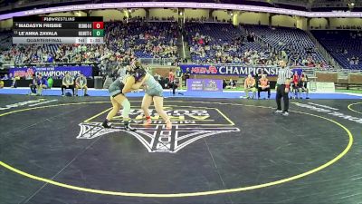 Girls-190 lbs Quarterfinal - Madasyn Frisbie, Belding Area Hs Girls vs Le`anna Zavala, West Ottawa Hs Girls