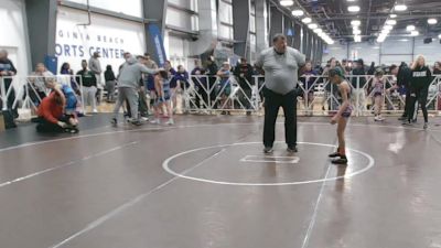 65 lbs Round 1 (9am Friday) - Tyanna Evans, Misfits vs Paisley Grinder, Maryland Gold