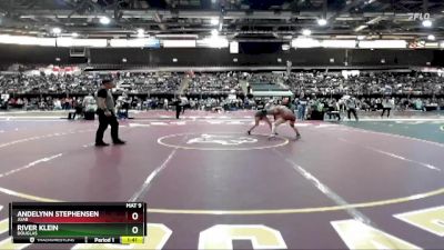 107 lbs Champ. Round 1 - Andelynn Stephensen, Juab vs River Klein, Douglas